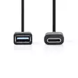 USB-C Adapter | USB 3.2 Gen 1 | USB-C Hane | USB-A Hona | 5 Gbps | 0.15 m | Rund | Nickelplaterad | PVC | Svart | Kuvert - Dator och nätverk - 5412810275311 - 10