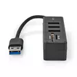 USB-hubb | USB-A Male | 3x USB A Female | 5-Port port(s) | USB 3.2 Gen 1 | USB ström | 5 Gbps | SD & MicroSD - Dator och nätverk - 5412810415731 - 15