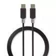 USB-kabel | USB 3.2 Gen 1 | USB-A Hane | USB-A Hane | 5 Gbps | Guldplaterad | 2.00 m | Rund | PVC | Antracit | Låda - Dator och nätverk - 5412810263561 - 1