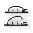 Kabelhantering | Kabelklämma | Låst | 3 st. | Antal platser: 3 Skivor | Maximal kabeltjocklek: 7.5 mm | Polypropylene | Svart - Nedis produkter - 5412810335121 - 15