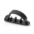 Kabelhantering | Kabelklämma | Låst | 3 st. | Antal platser: 3 Skivor | Maximal kabeltjocklek: 7.5 mm | Polypropylene | Svart - Nedis produkter - 5412810335121 - 41