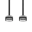 USB-kabel | USB 2.0 | USB-A Hane | USB-A Hane | 480 Mbps | Nickelplaterad | 1.00 m | Rund | PVC | Svart | Label - Dator och nätverk - 5412810421381 - 10
