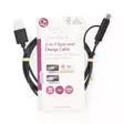 2 i 1kabel | USB 2.0 | USB-A Hane | USB Micro-B Hane / USB-C Hane | 480 Mbps | 1.00 m | Nickelplaterad | Rund | PVC | Svart | Label - Dator och nätverk - 5412810421701 - 66