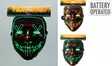Halloween LED Mask – Glödande Ljusmask för Fester, Lätt och Bekväm Heltäckande Mask - Bärbara festtillbehör - 8721037438421 - 1