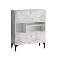 Konsolbord Hanah Home Krista Carrara Marmormönster Spånskiva 100x35x125 cm - Byråer och skåp - 8684282984771 - 1