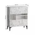 Konsolbord Hanah Home Krista Carrara Marmormönster Spånskiva 100x35x125 cm - Byråer och skåp - 8684282984771 - 5