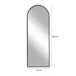 Chevalspegel Hanah Home Portal Matt Svart Metall 65x180x1,5 cm - Speglar - 8683342295611 - 8