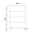 Förvaringsskåp Hanah Home Multibox Sonoma Ek Spånskiva 80x127x36 cm - Skåp och byråer - 8681875340891 - 9