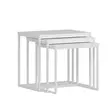 Nestingbord Hanah Home Evia Vit Spånskiva 55x50x40 cm 50x46x38 cm 45x42x36 cm - Bord - 8683742465621 - 5