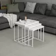 Nestingbord Hanah Home Evia Vit Spånskiva 55x50x40 cm 50x46x38 cm 45x42x36 cm - Bord - 8683742465621 - 3