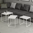 Nestingbord Hanah Home Evia Vit Spånskiva 55x50x40 cm 50x46x38 cm 45x42x36 cm - Bord - 8683742465621 - 2