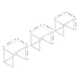 Nestingbord Hanah Home Evia Vit Spånskiva 55x50x40 cm 50x46x38 cm 45x42x36 cm - Bord - 8683742465621 - 8