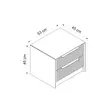 Sängbord Hanah Home Kale Luxe Sten Spånskiva 53x45x45 cm - Nattduksbord - 8683742567271 - 8