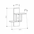 Vägghylla Hanah Home Mill Vit Spånskiva 64x70x20 cm - Vägghyllor - 8681181806661 - 3
