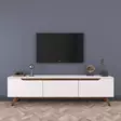 TV-bänk Hanah Home D1 794 Vit Valnöt Spånskiva 180x48,6x35 cm - TV-bänkar - 8681875460971 - 12