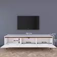 TV-bänk Hanah Home D1 794 Vit Valnöt Spånskiva 180x48,6x35 cm - TV-bänkar - 8681875460971 - 9