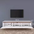 TV-bänk Hanah Home D1 794 Vit Valnöt Spånskiva 180x48,6x35 cm - TV-bänkar - 8681875460971 - 18