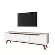 TV-bänk Hanah Home D1 794 Vit Valnöt Spånskiva 180x48,6x35 cm - TV-bänkar - 8681875460971 - 7
