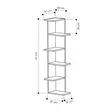 Bokhylla Hanah Home Saso Vit Spånskiva 37x141x24 cm - Bokhyllor - 8681181807361 - 3