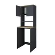 Tvättmaskinskåp Hanah Home KD101 Valnöt Antracit Spånskiva 65x183,6x60 cm - Skåp och byråer - 8683742031901 - 6