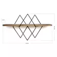 Vägghylla Hanah Home Wr033 Valnöt Trä 41x32x15 cm 60x15x2 cm 60x36x14 cm - Vägghyllor - 8681875569681 - 3