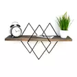 Vägghylla Hanah Home Wr033 Valnöt Trä 41x32x15 cm 60x15x2 cm 60x36x14 cm - Vägghyllor - 8681875569681 - 5