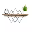 Vägghylla Hanah Home Wr033 Valnöt Trä 41x32x15 cm 60x15x2 cm 60x36x14 cm - Vägghyllor - 8681875569681 - 8