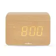 Digital skrivbords alarmklocka | LED | Bakgrundsbelysning | Snooze-funktion | Datum display | Inomhus temperatur | Trä - Klockor - 5412810473991 - 10