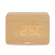 Digital skrivbords alarmklocka | LED | Bakgrundsbelysning | Snooze-funktion | Datum display | Inomhus temperatur | Trä - Klockor - 5412810473991 - 11