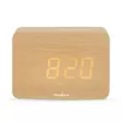 Digital skrivbords alarmklocka | LED | Bakgrundsbelysning | Snooze-funktion | Datum display | Inomhus temperatur | Trä - Klockor - 5412810473991 - 12