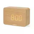 Digital skrivbords alarmklocka | LED | Bakgrundsbelysning | Snooze-funktion | Datum display | Inomhus temperatur | Trä - Klockor - 5412810473991 - 1