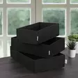 Skrivbordsorganisatör Aberto Design Felt Black Filt 32x21x7,5 cm 29x17,5x7,5 cm 25,5x14x7,5 cm - Förvaringslådor och korgar - 8683342858311 - 2