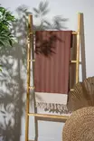 Fouta Mijölnir Tegelröd 90% Bomull 10% Polyester 90x180 cm - Handdukar - 8684283207831 - 3