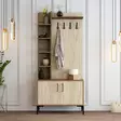 Hallmöbel Hanah Home Viyana D Valnöt Spånskiva 90x200x35 cm - Hallskåp - 8684283020881 - 2