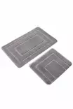 Badrumsmatta Set Mijölnir Grå 100% Polypropylen Halkfri 50x80 cm & 40x50 cm - Badrumsmattor och våtrumsmattor - 8684283557691 - 1