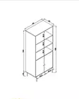 Bokhylla Hanah Home Hazeran Ek Massivt Trä 40x90x58 cm - Bokhyllor - 8683742868071 - 9