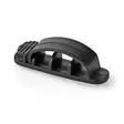 Kabelhantering | Kabelklämma | Låst | 3 st. | Antal platser: 3 Skivor | Maximal kabeltjocklek: 7.5 mm | Polypropylene | Svart - Nedis produkter - 5412810335121 - 40