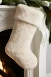 Julstrumpa Aberto Design Pelush Vit Polyester 37x24x5 cm - Juldekorationer och textilier - 8684283979301 - 4