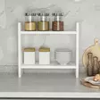 Kökshylla, vit, 34x10x30 cm, tålig, lätt att rengöra - Hylla och klädhängare - 8684282599111 - 3