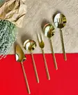 Serveringsset Hermia Allegra Guld Rostfritt Stål 5 Delar - Bestick och serveringsredskap - 8684283550531 - 4