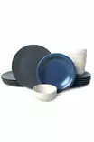 Matsservis Hermia Blå Vit Keramik 18 Delar - Serveringsfat - 8684282417941 - 10