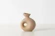 Vas Aberto Design CY0148 Ljusbrun Keramik 14x7x16 cm - Hängande blomkrukor och vaser - 8684282979371 - 2