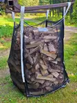 Vedsäck 1000 kg Nätväv - UV-skyddad 1,2 m³ (Svart) - Vedklyvar - 6438168121321 - 1