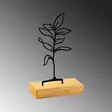 Metalldekoration Aberto Design Sapling Svart Metall Trä 28x8x17 cm - Dekorationer, prydnadsföremål - 8684282696001 - 5