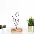 Metalldekoration Aberto Design M036 Svart Metall Trä 17x30x3,5 cm - Dekorationer, prydnadsföremål - 8681875641011 - 3