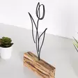 Metalldekoration Aberto Design M036 Svart Metall Trä 17x30x3,5 cm - Dekorationer, prydnadsföremål - 8681875641011 - 4