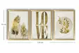 Inramad MDF-tavla Wallity Guld Beige Vit MDF 38x53 cm 3 Delar - Tavlor och ramar - 8683743825301 - 1