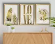 Inramad MDF-tavla Wallity Guld Beige Vit MDF 38x53 cm 3 Delar - Tavlor och ramar - 8683743825301 - 2