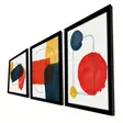 Inramad MDF-tavla Wallity Röd Senap Marinblå Vit MDF 38x53 cm 3 Delar - Tavlor och ramar - 8683743825141 - 4