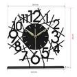 Dekorativ Klocka Aberto Design Lineal Svart Metall 25x23 cm - Klockor - 8683742881841 - 4